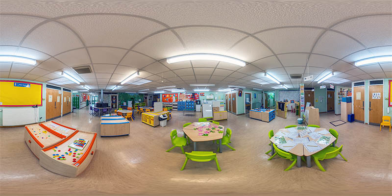 Panorama of a School Classroom